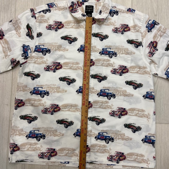 Cotton Traders Sport Men's XL Vintage Car Short Sleeve Button Up - Picture 4 of 7